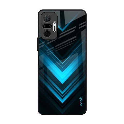 Vertical Blue Arrow Glossy Case For Redmi Note 10 Pro