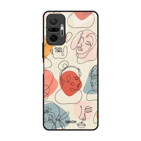 Abstract Faces Glossy Case for Redmi Note 10 Pro