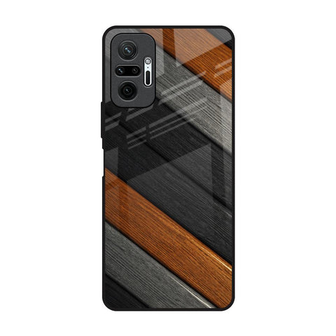 Tri Color Wood Glossy Case for Redmi Note 10 Pro
