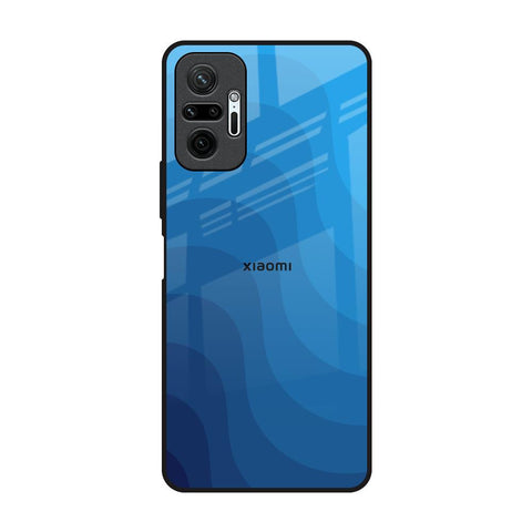 Blue Wave Abstract Glossy Case for Redmi Note 10 Pro