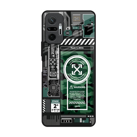 Green Camo Circuit Glossy Case for Redmi Note 10 Pro Max
