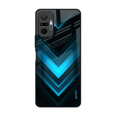 Vertical Blue Arrow Glossy Case For Redmi Note 10 Pro Max
