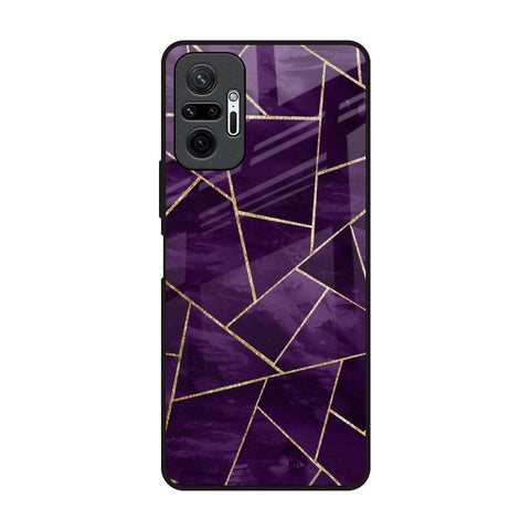 Geometric Purple Glossy Case For Redmi Note 10 Pro Max