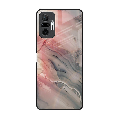 Pink And Grey Marble Glossy Case For Redmi Note 10 Pro Max