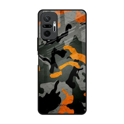 Camouflage Orange Glossy Case For Redmi Note 10 Pro Max