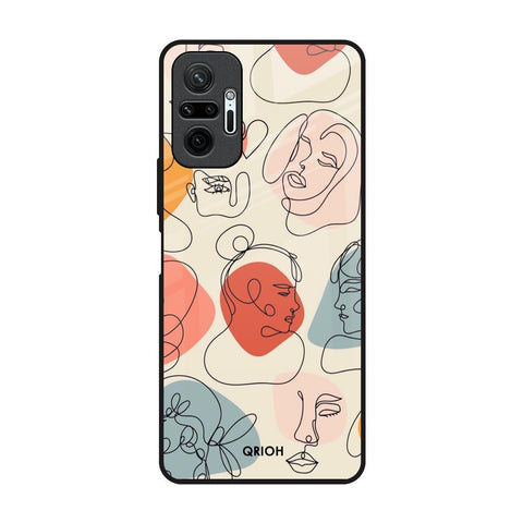Abstract Faces Glossy Case for Redmi Note 10 Pro Max