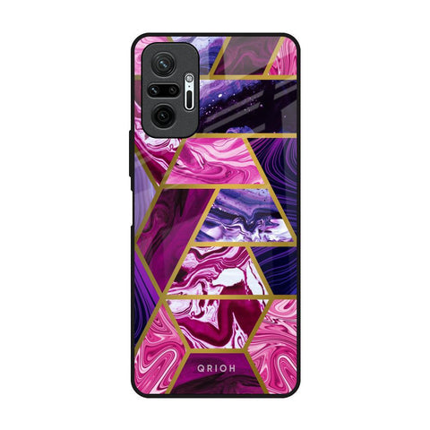 Electroplated Geometric Marble Glossy Case for Redmi Note 10 Pro Max