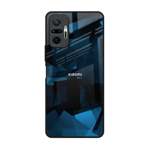 Polygonal Blue Box Glossy Case For Redmi Note 10 Pro Max