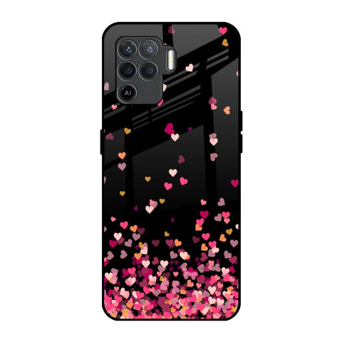 Heart Rain Fall Glossy Case For Oppo F19 Pro