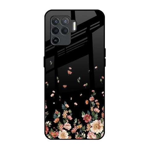 Floating Floral Print Glossy Case for Oppo F19 Pro