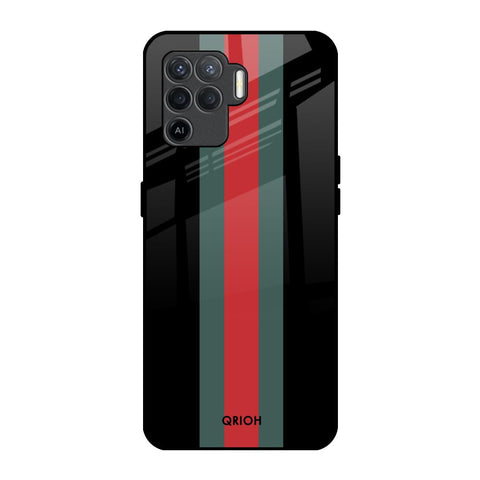 Vertical Stripes Glossy Case for Oppo F19 Pro