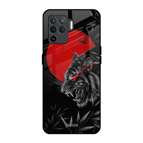 Red Moon Tiger Glossy Case for Oppo F19 Pro