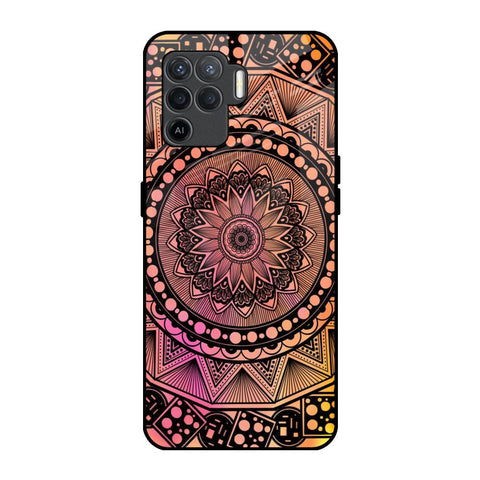 Floral Mandala Glossy Case for Oppo F19 Pro
