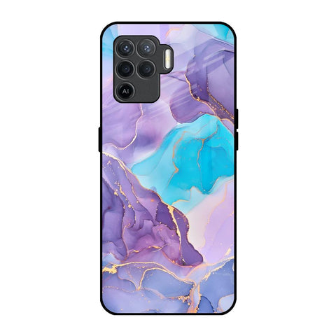 Alcohol ink Marble Glossy Case for Oppo F19 Pro