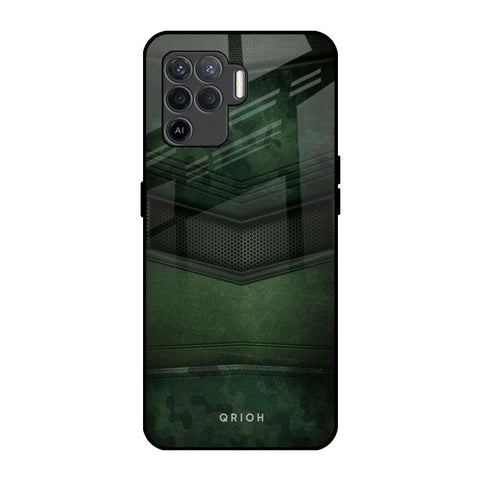 Green Leather Glossy Case for Oppo F19 Pro