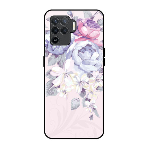 Elegant Floral Glossy Case for Oppo F19 Pro