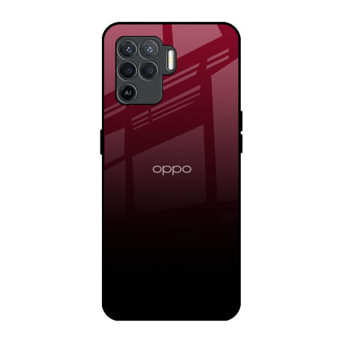 Wine Red Glossy Case For Oppo F19 Pro