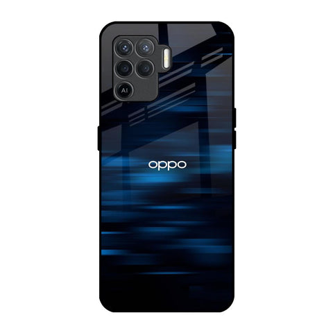Blue Rough Abstract Glossy Case for Oppo F19 Pro