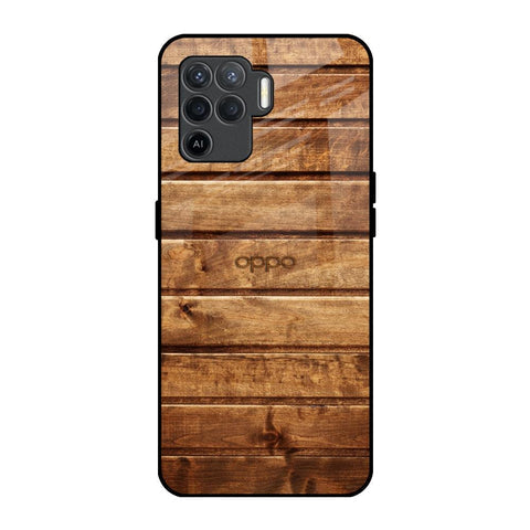 Wooden Planks Glossy Case for Oppo F19 Pro