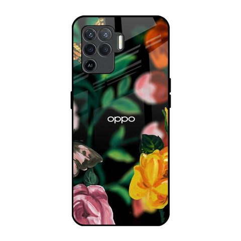 Flowers & Butterfly Glossy Case for Oppo F19 Pro