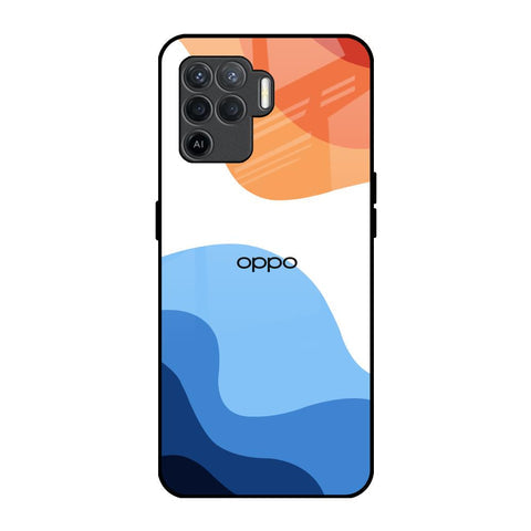 Wavy Color Pattern Glossy Case for Oppo F19 Pro