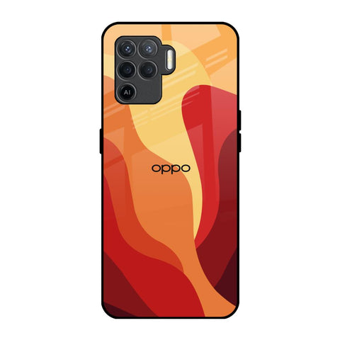 Magma Color Pattern Glossy Case for Oppo F19 Pro