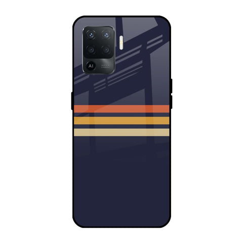 Tricolor Stripes Glossy Case For Oppo F19 Pro