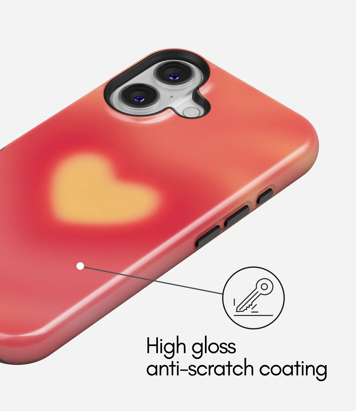 Heart Glow Premium Tough Shining Phone Case (Double Layer) Available For All iPhone Models