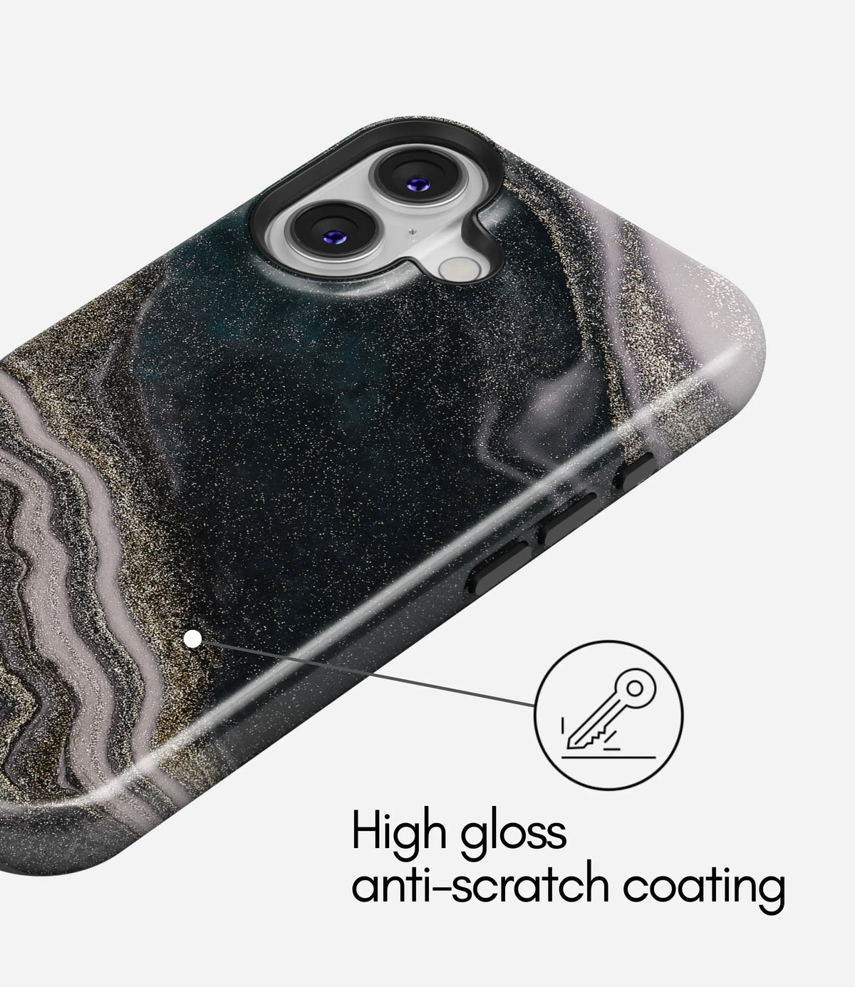 Midnight Aura Premium Tough Shining Phone Case (Double Layer) Available For All iPhone Models