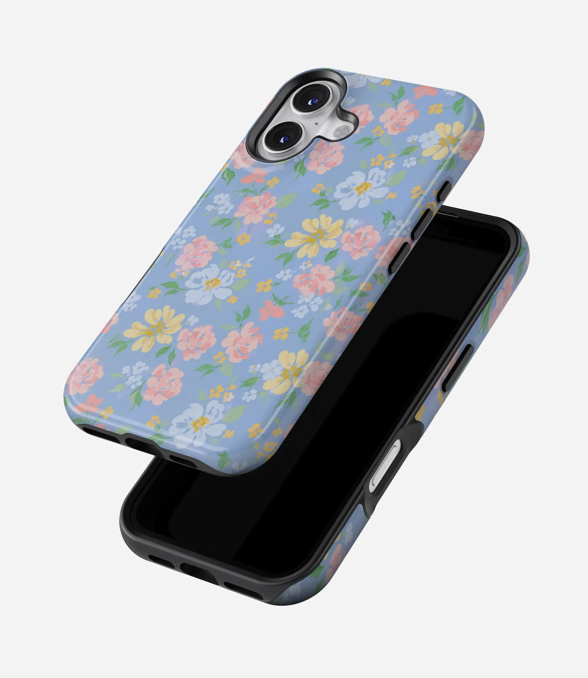 Blue Bloom Garden Premium Tough Shining Phone Case (Double Layer) Available For All iPhone Models