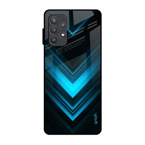 Vertical Blue Arrow Glossy Case For Samsung Galaxy A52