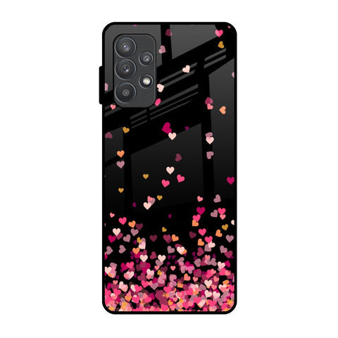Heart Rain Fall Glossy Case For Samsung Galaxy A52