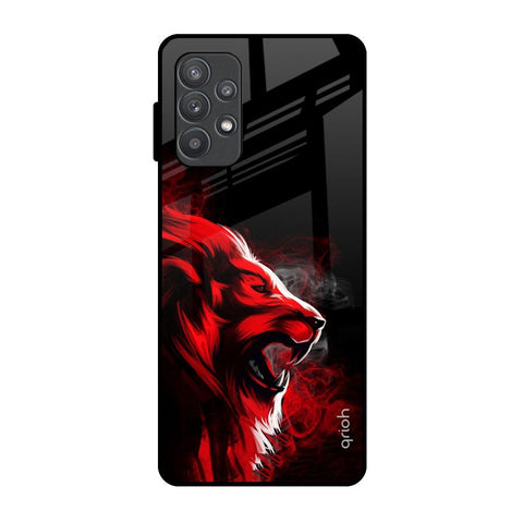 Red Angry Lion Glossy Case for Samsung Galaxy A52