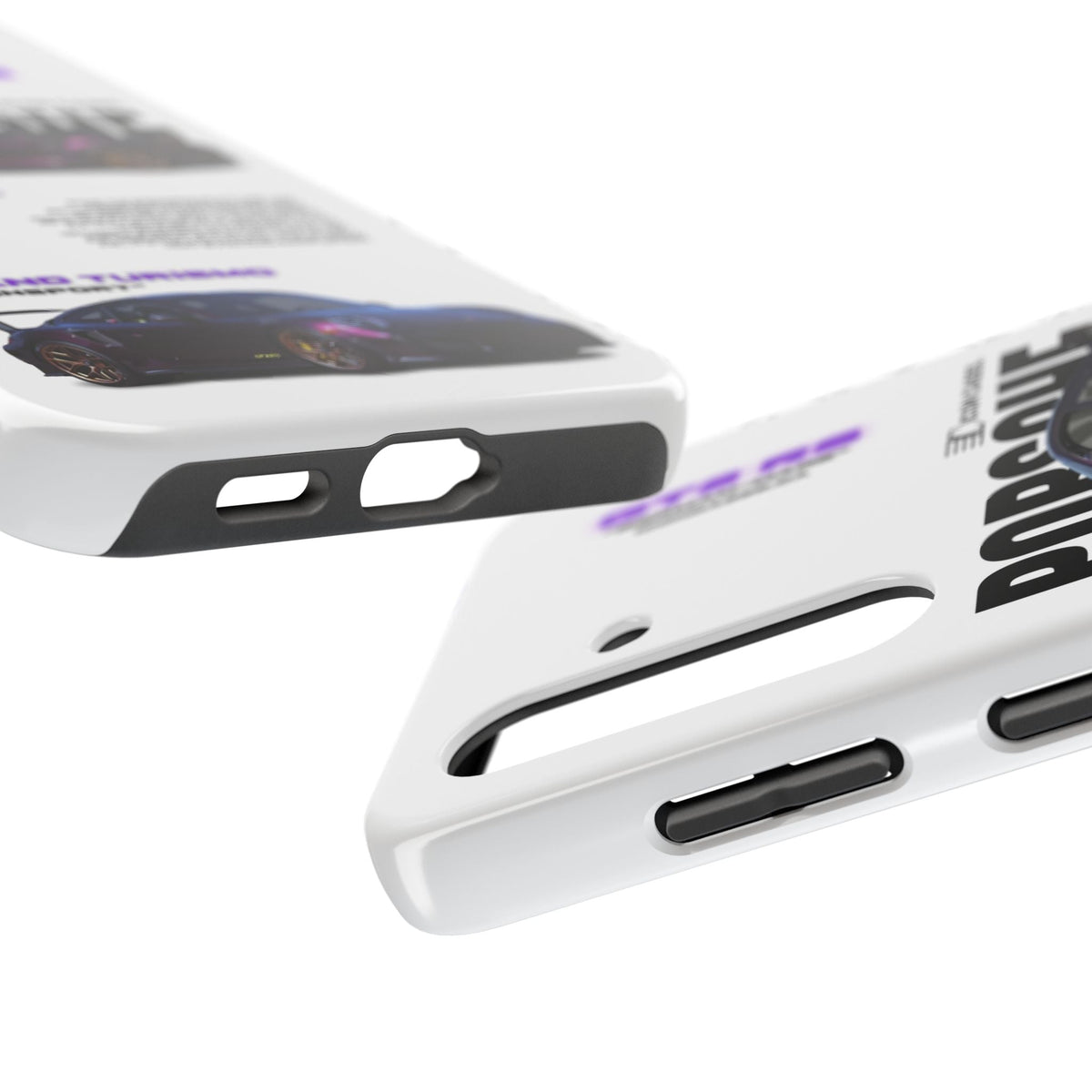 Porsche 911 GT2 RS Purple White Premium Tough Shining Phone Case (Double Layer) Available For All iPhone Models