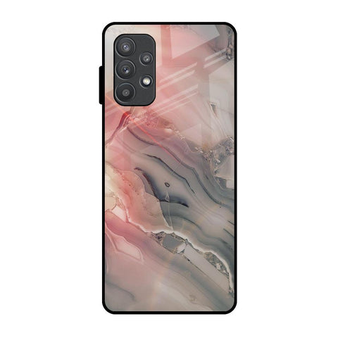 Pink And Grey Marble Glossy Case For Samsung Galaxy A72