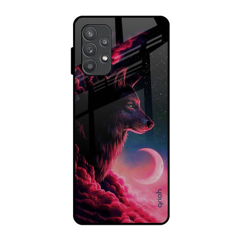 Moon Wolf Glossy Case for Samsung Galaxy A72
