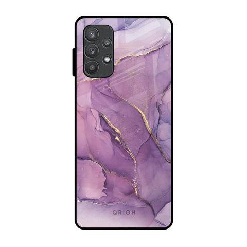 Purple Gold Marble Glossy Case for Samsung Galaxy A72