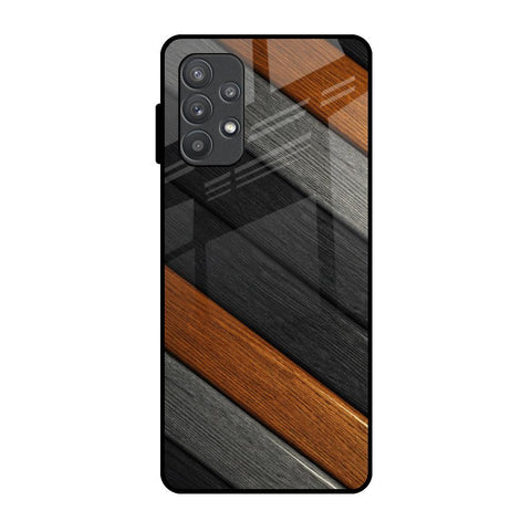 Tri Color Wood Glossy Case for Samsung Galaxy A72