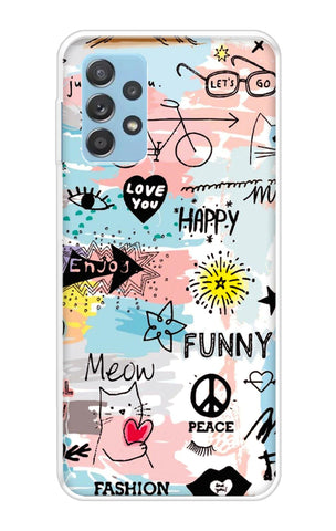 Happy Doodle Soft Cover for Samsung Galaxy A72