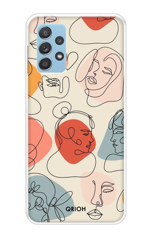 Abstract Faces Soft Cover for Samsung Galaxy A72