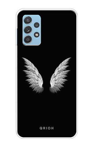 White Angel Wings Soft Cover for Samsung Galaxy A72