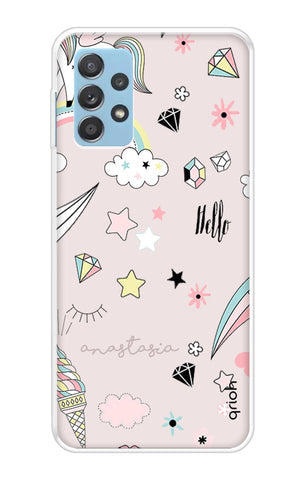 Unicorn Doodle Soft Cover For Samsung Galaxy A72