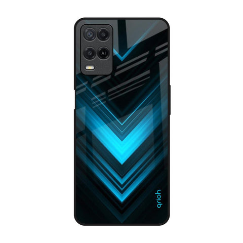 Vertical Blue Arrow Glossy Case For Realme 8