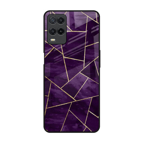 Geometric Purple Glossy Case For Realme 8