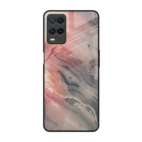 Pink And Grey Marble Glossy Case For Realme 8