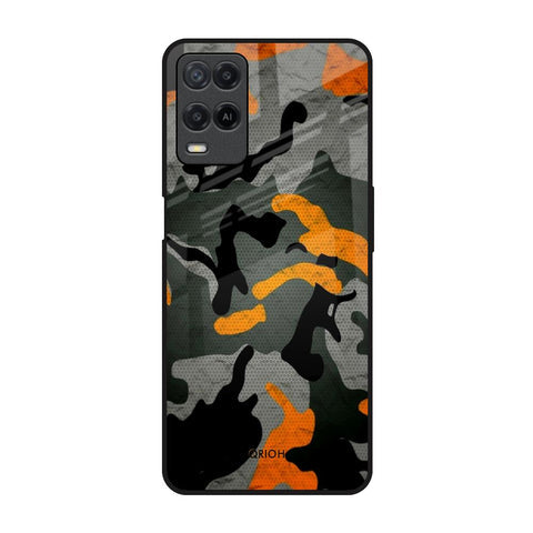 Camouflage Orange Glossy Case For Realme 8
