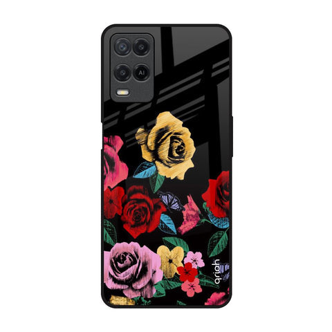 Floral Decorative Glossy Case For Realme 8