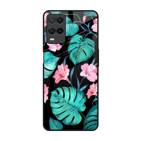 Tropical Leaves & Pink Flowers Glossy Case for Realme 8