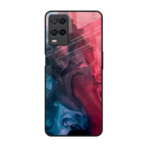 Blue & Red Smoke Glossy Case for Realme 8