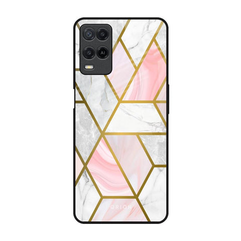 Geometrical Marble Glossy Case for Realme 8